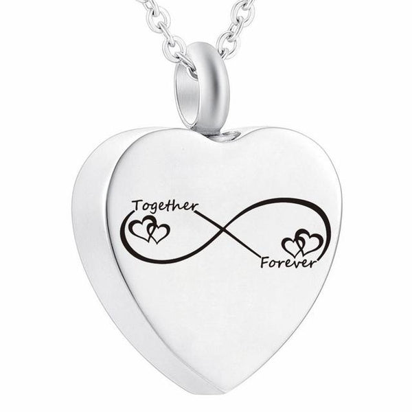 Together Forever Heart Memorial Ashes Necklace