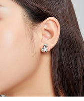 925 Sterling Silver Opal Sloth Stud Earrings