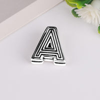 925 Sterling Silver Alphabet Slider Charms