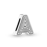 925 Sterling Silver Alphabet Slider Charms