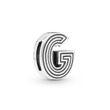 925 Sterling Silver Alphabet Slider Charms