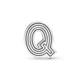 925 Sterling Silver Alphabet Slider Charms