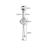 Ball and Solitaire Surgical Steel Belly Button CZ Jewellery