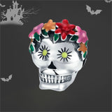 925 Sterling Silver Female Candy Skull Charm