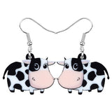 Acrylic Cute Cow Hanging Earrings