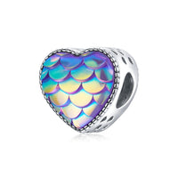 Mermaid Scales 925 Sterling Silver Bead Charm