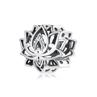 Lotus Flower 925 Sterling Silver Bead Charm