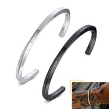 Stainless Steel Nordic Cuff Bangle - 4 Colours, 2 Sizes