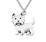 Vintage Colour Westie Necklace