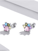 925 Sterling Silver Small CZ Stud Earrings - 6 Designs