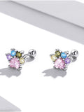 925 Sterling Silver Small CZ Stud Earrings - 6 Designs