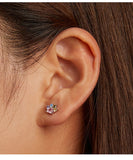 925 Sterling Silver Small CZ Stud Earrings - 6 Designs