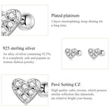 925 Sterling Silver Small CZ Stud Earrings - 6 Designs