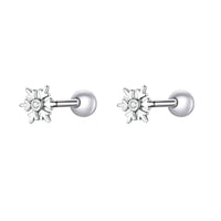 925 Sterling Silver Small CZ Stud Earrings - 6 Designs