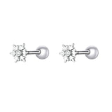 925 Sterling Silver Small CZ Stud Earrings - 6 Designs