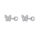 925 Sterling Silver Small CZ Stud Earrings - 6 Designs