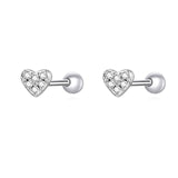 925 Sterling Silver Small CZ Stud Earrings - 6 Designs