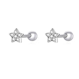 925 Sterling Silver Small CZ Stud Earrings - 6 Designs