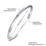 Stainless Steel Nordic Cuff Bangle - 4 Colours, 2 Sizes