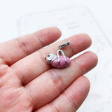 925 Sterling Silver Cute Westie Lobster Clasp Hanging Charm