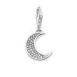 925 Sterling Silver Moon Lobster Clasp Hanging Charm