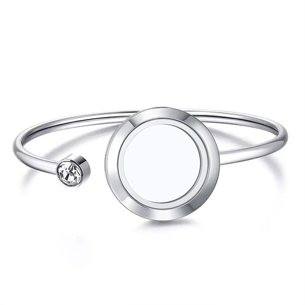 Stainless Steel Magnetic Floating Charm Bangle - 3 Options